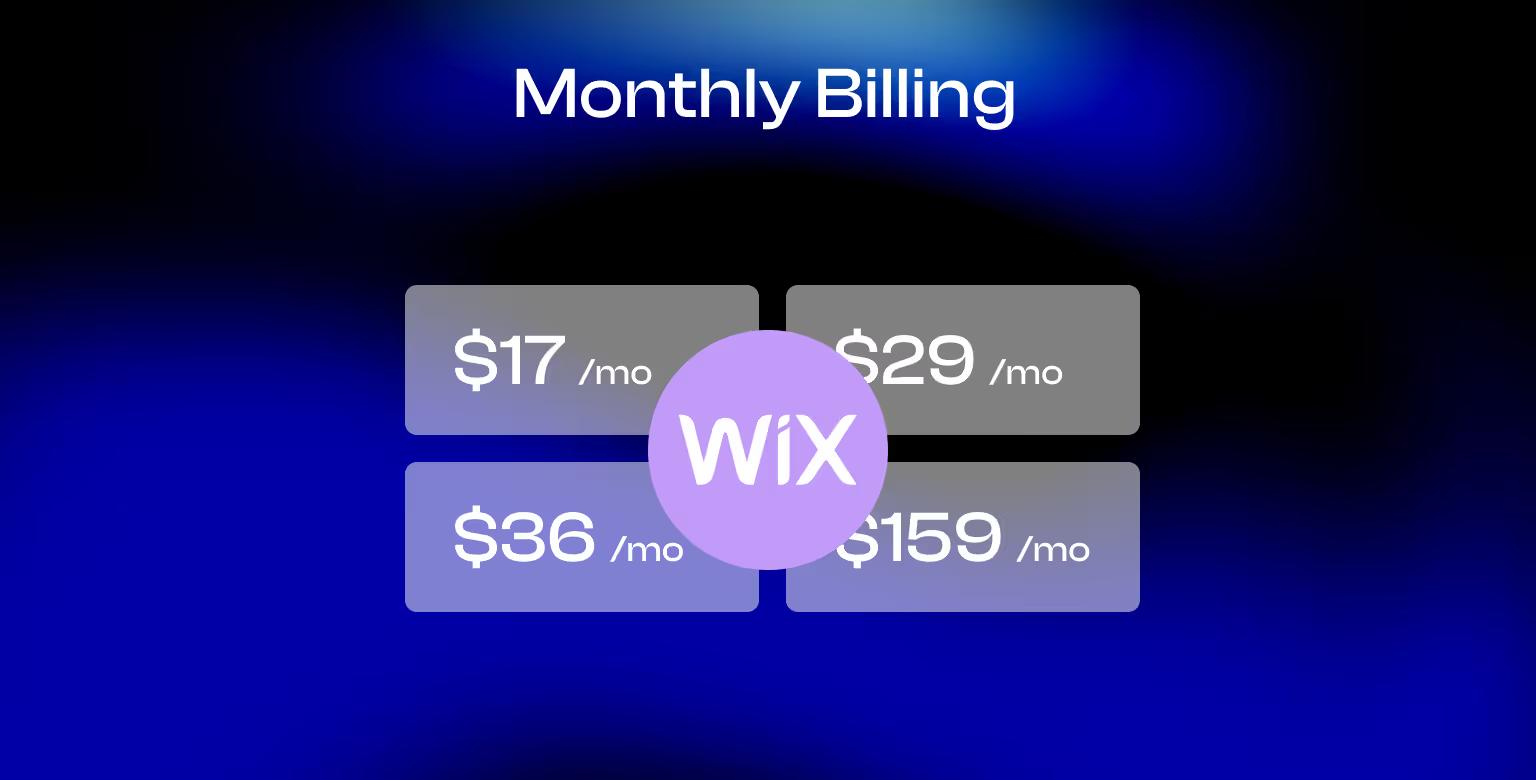Wix monthly pricing plans overview