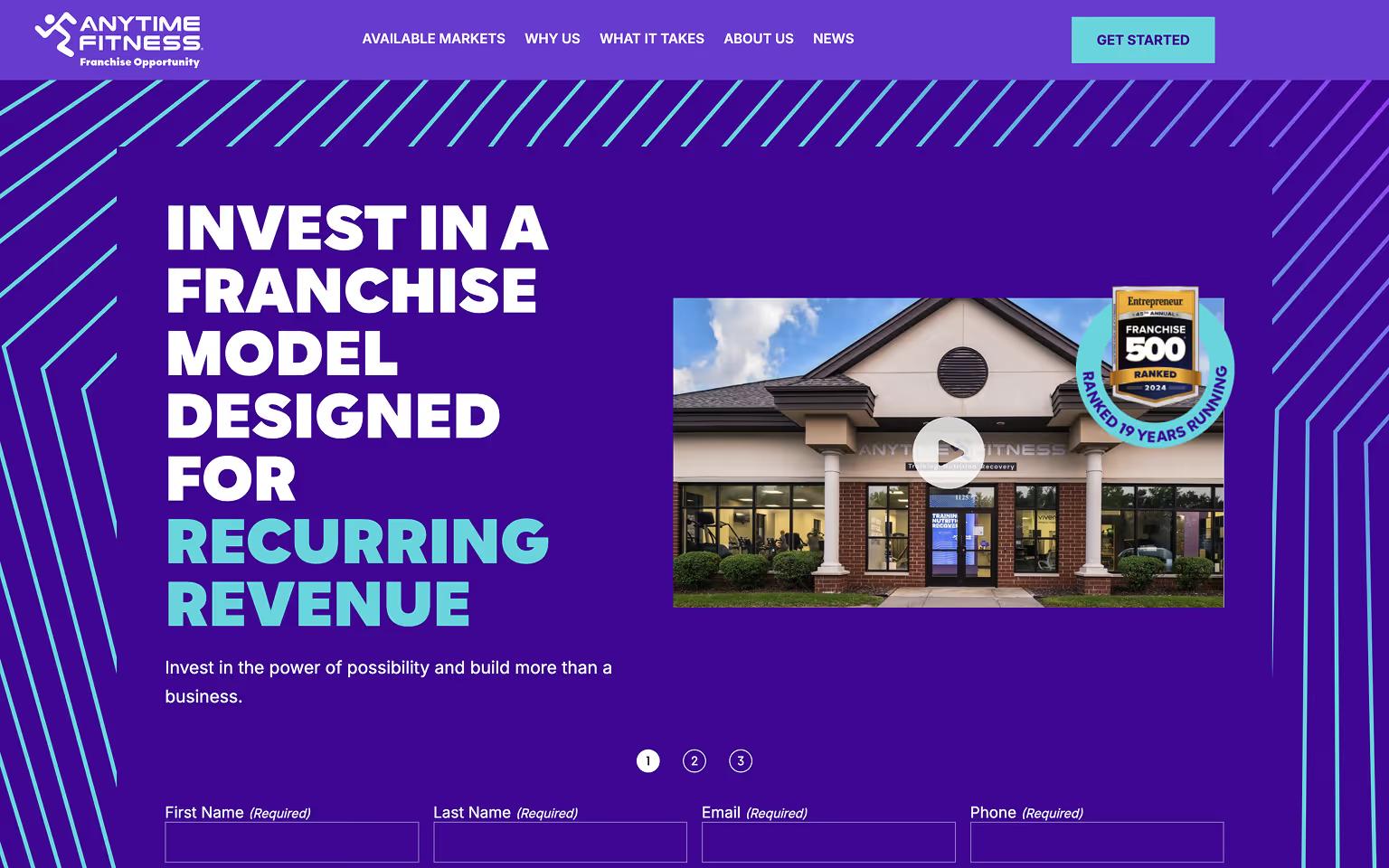 Wized Website Example: Anytime Fitness