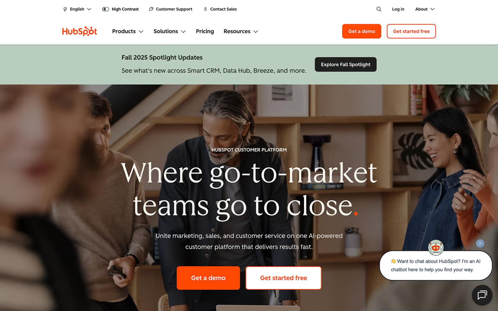 B2B website example #6: Hubspot