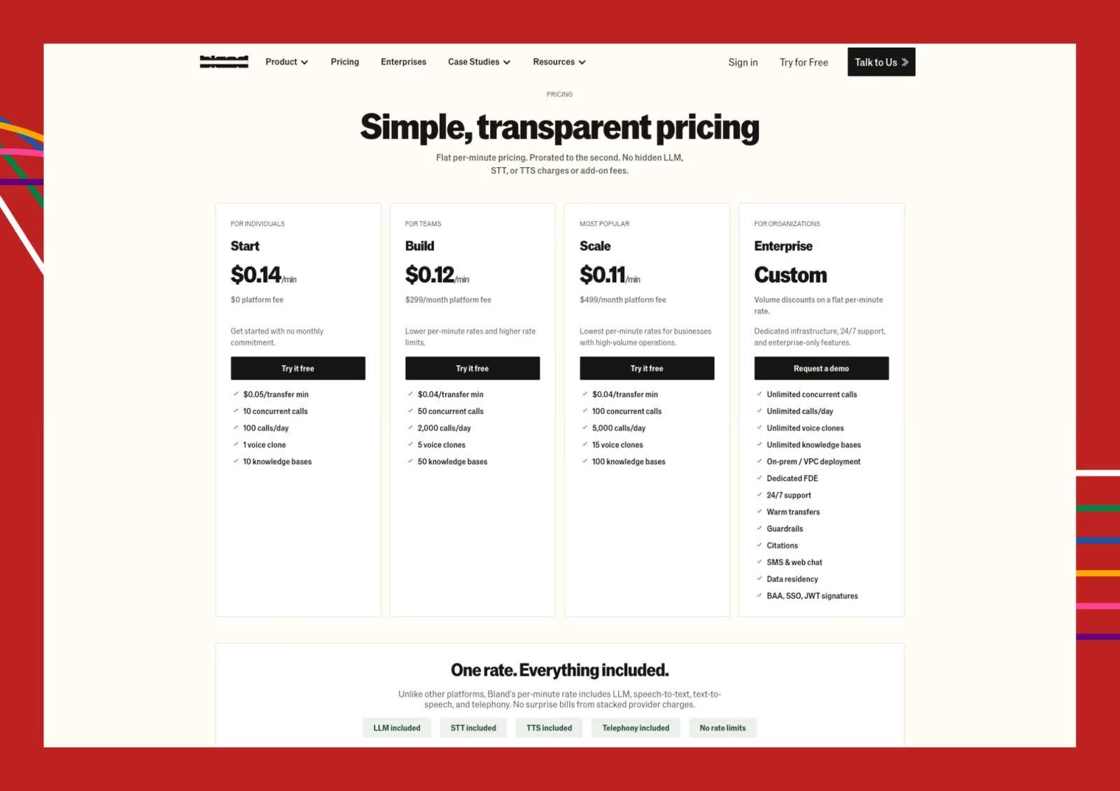 Bland AI: A High-Speed Revamp That Drove 35% More Traffic Post-Series B project screenshot 8