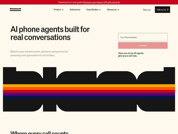 Bland AI: A High-Speed Revamp That Drove 35% More Traffic Post-Series B Case Study