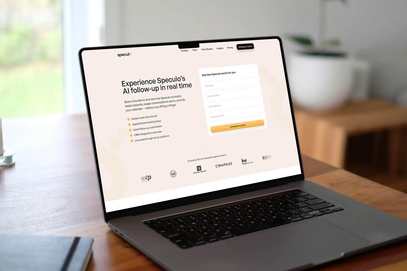 Speculo AI: From Legacy Website to High-Converting AI Demo Engine project screenshot 2