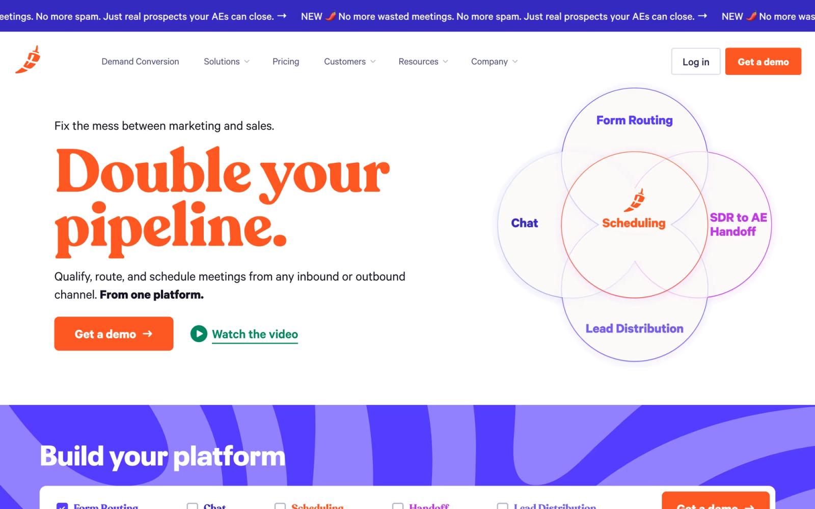 High-converting Website Example: Chili Piper