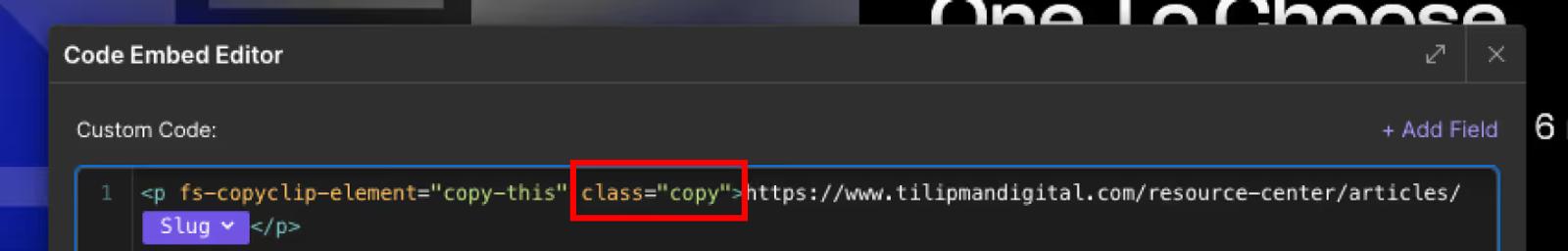 How to use classes in Webflow code embeds