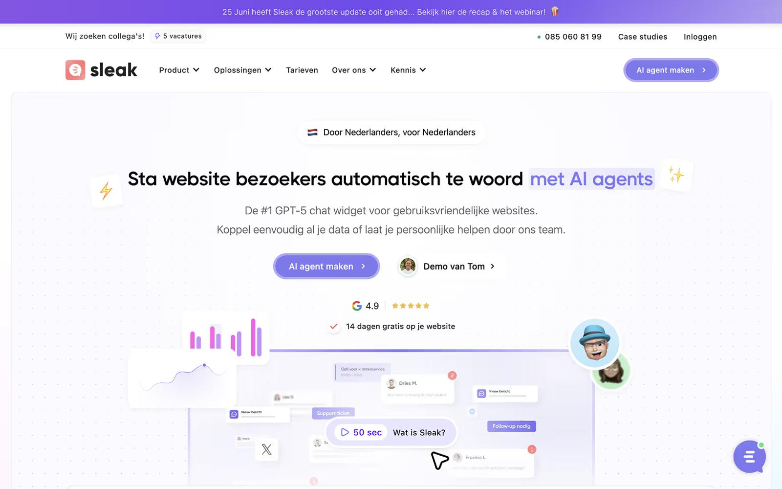 Wized Website Example Sleak Chat