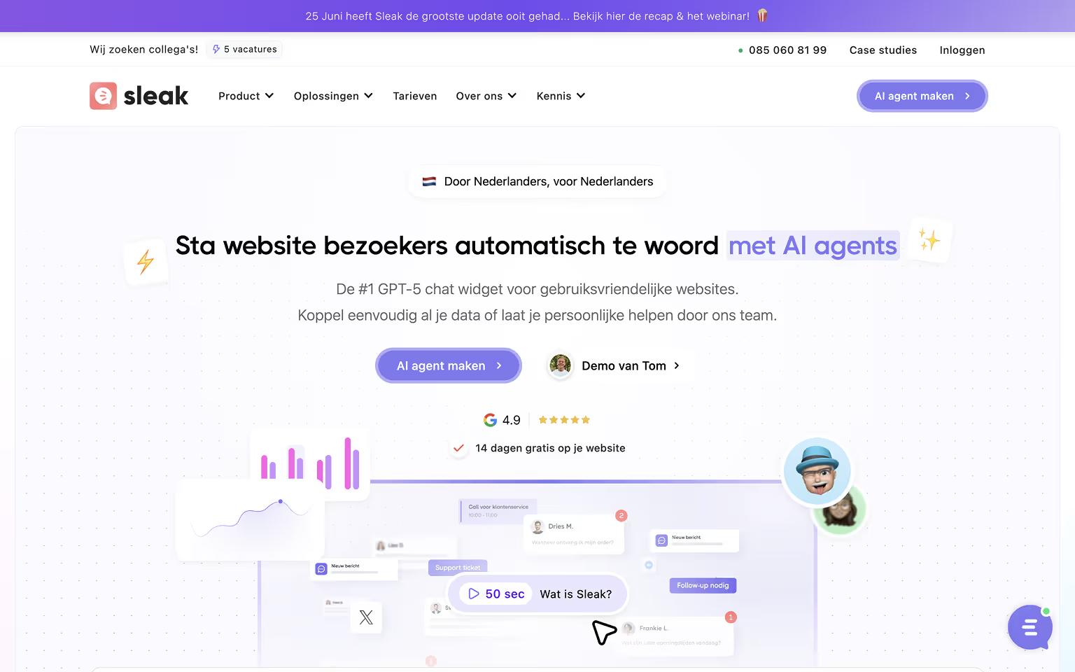 Wized Website Example Sleak Chat