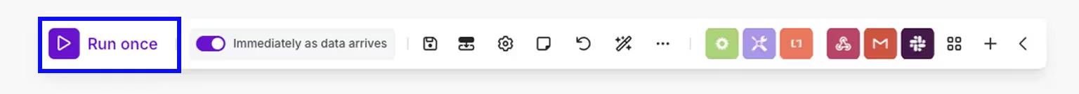 See what data gets pushed to Webflow by running scenario