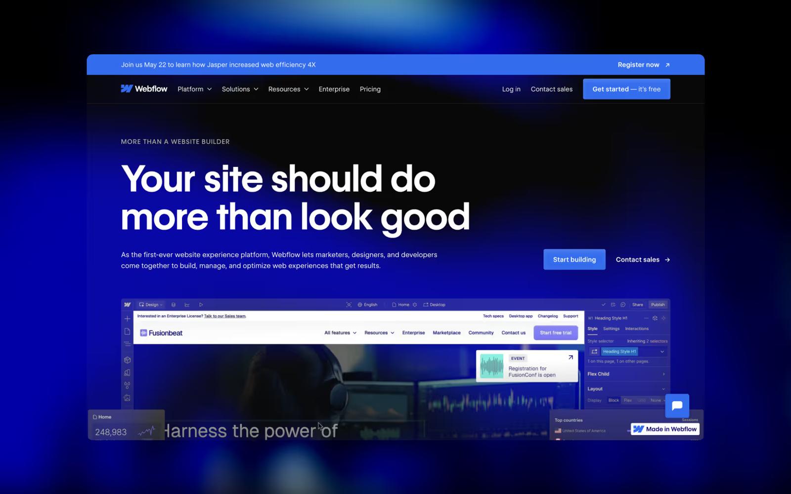 Best CMS for SEO #1: Webflow