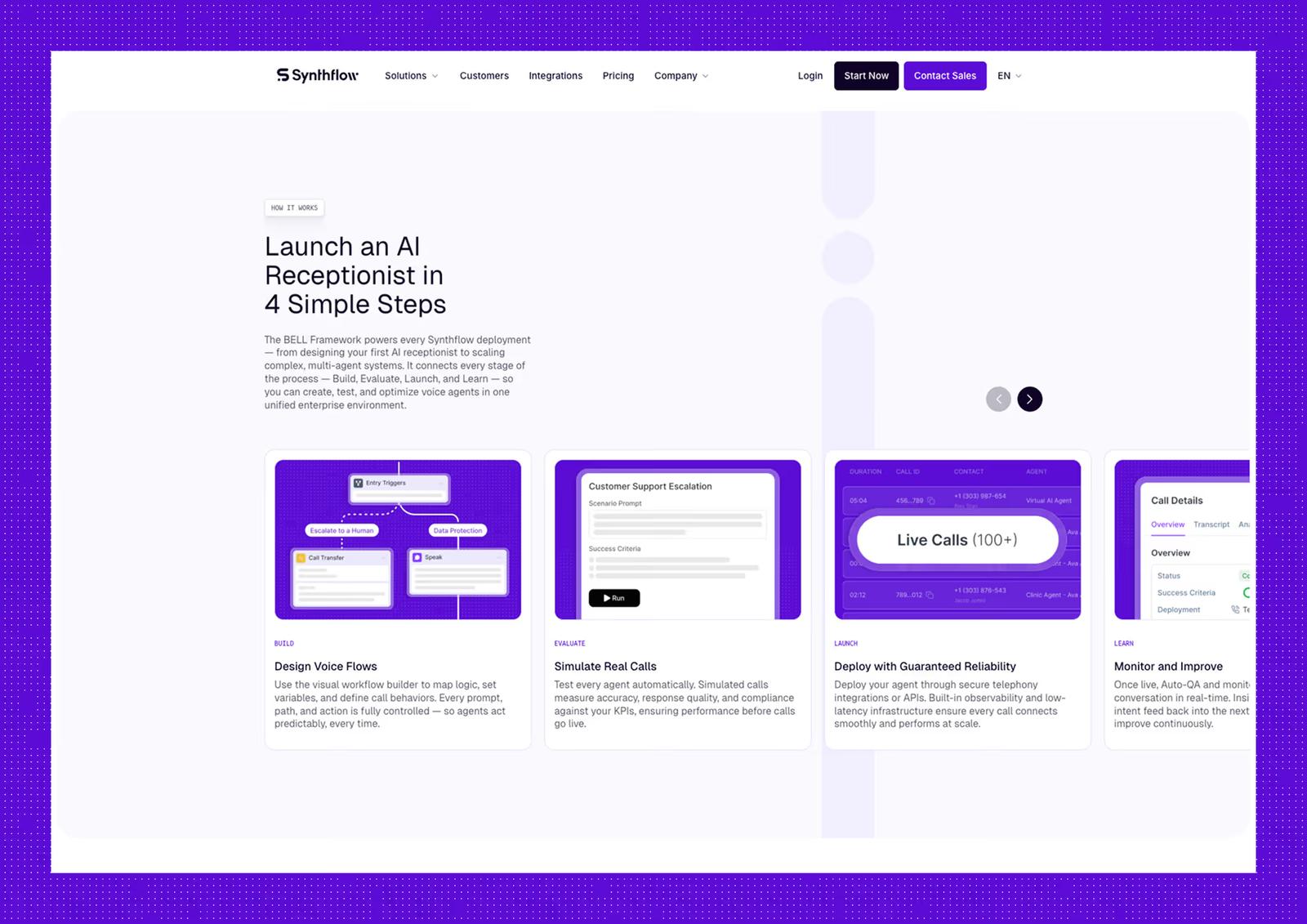 Synthflow AI: Turning $20M Raise Into a Scalable Web Presence project screenshot 9