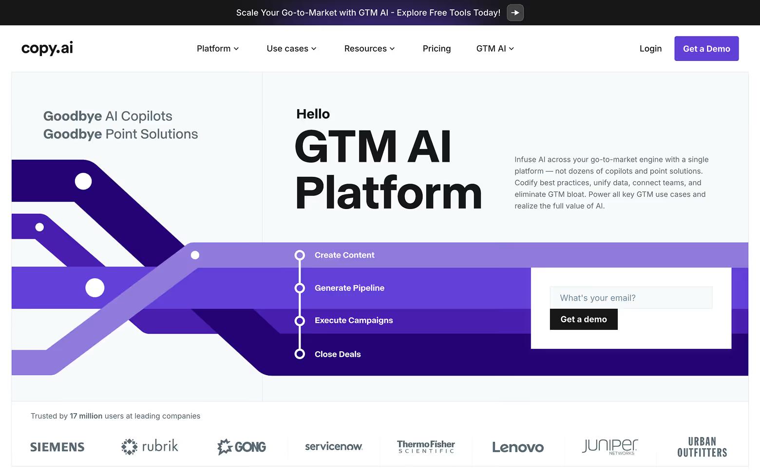 AI Website Example 32: Copy.ai