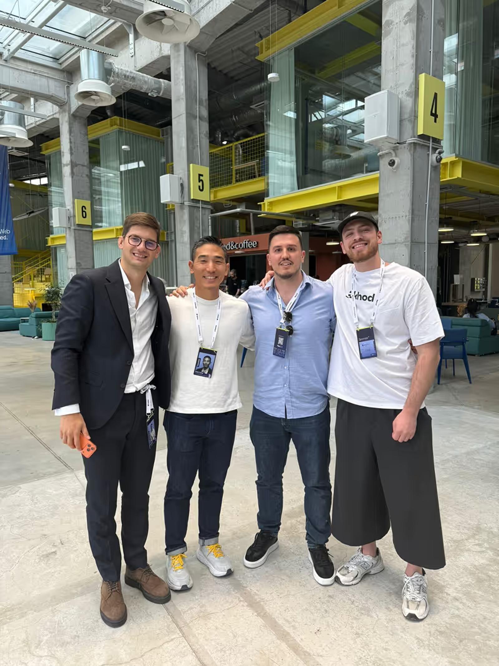Group Photo with Uros Mikic, Peter Kang, Dejan Grahovac