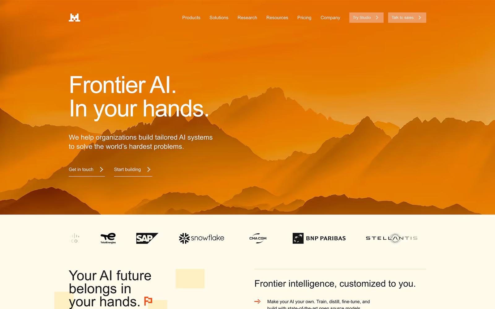 AI Website Example 29: Mistral AI