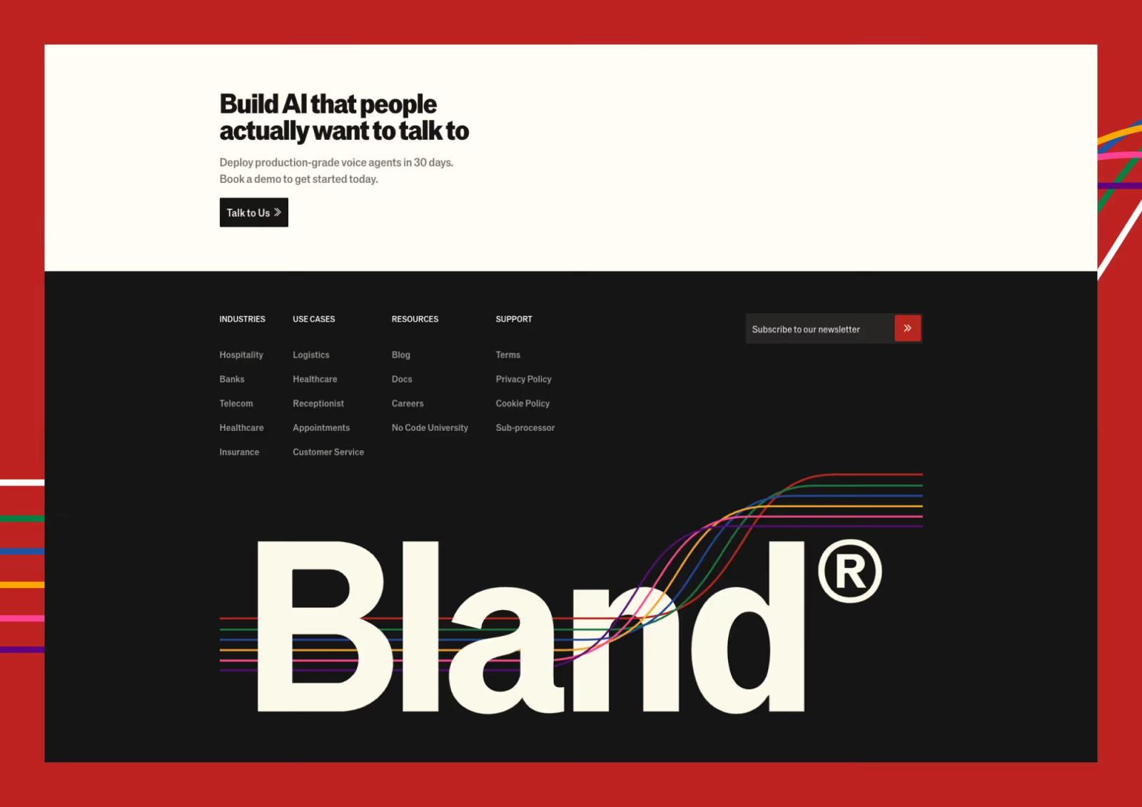 Bland AI: A High-Speed Revamp That Drove 35% More Traffic Post-Series B project screenshot 7
