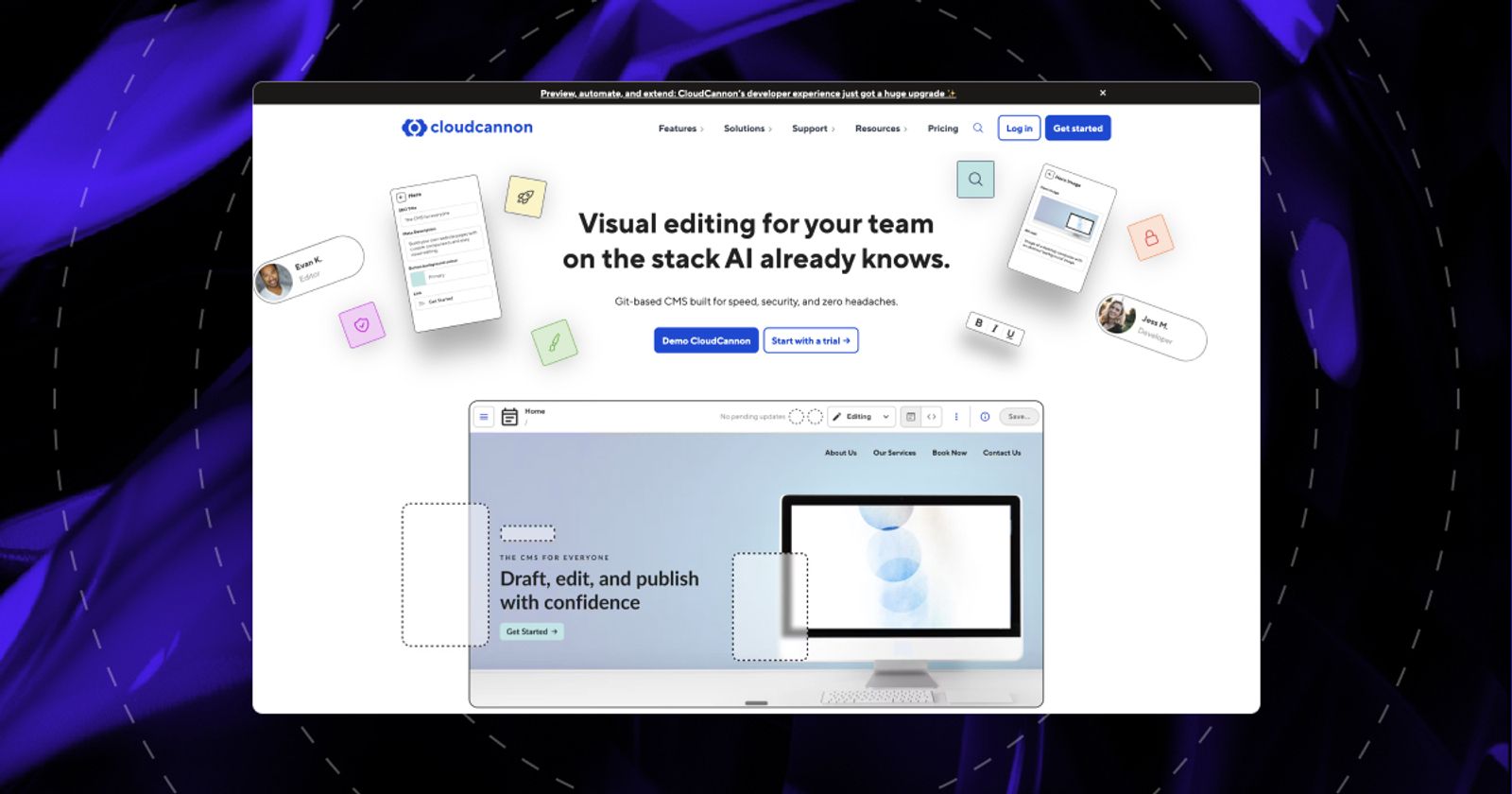 CloudCannon CMS with Astro: inline visual editing on a static Astro site