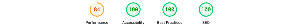Lighthouse mobile performance score for the live khod.io site