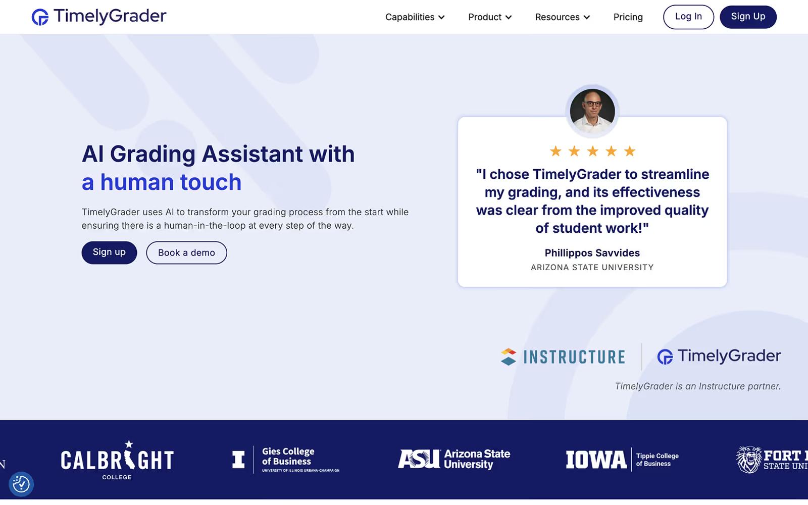 AI Website Example 14: Timelygrader
