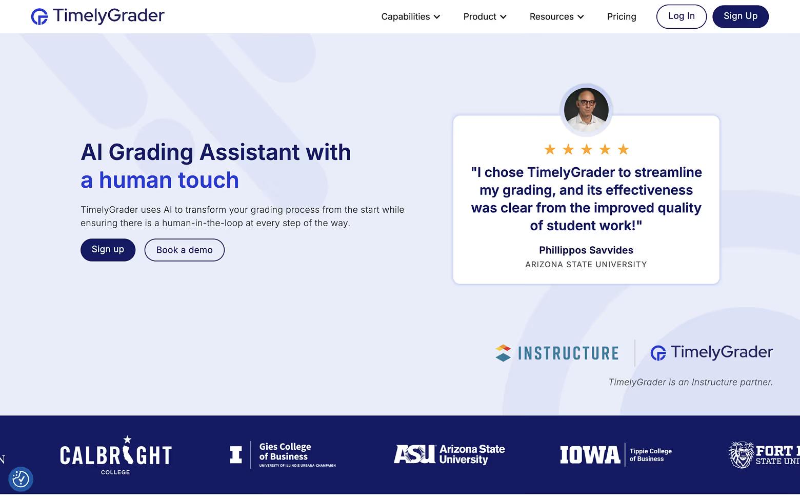 AI Website Example 14: Timelygrader