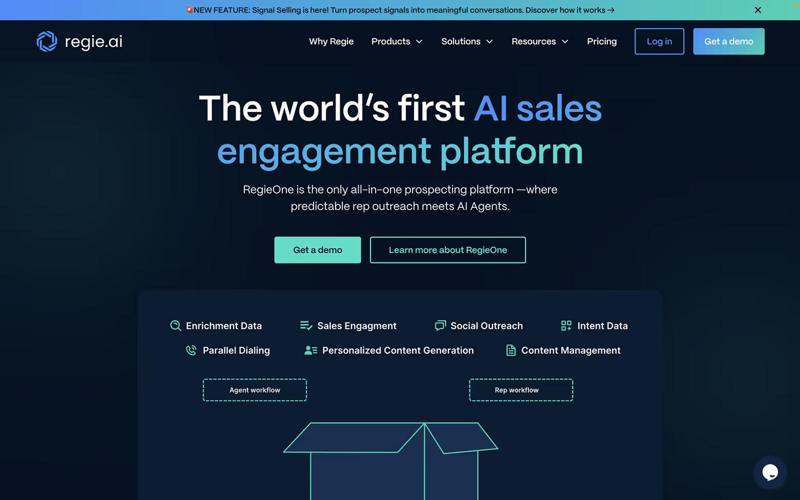 AI Website Example 8: Regie.ai