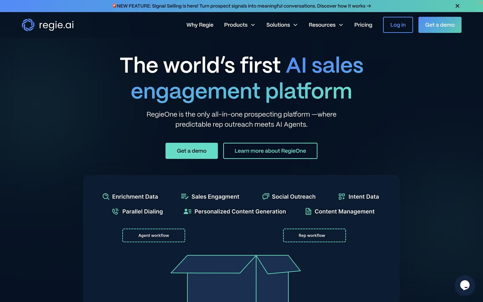 AI Website Example 8: Regie.ai
