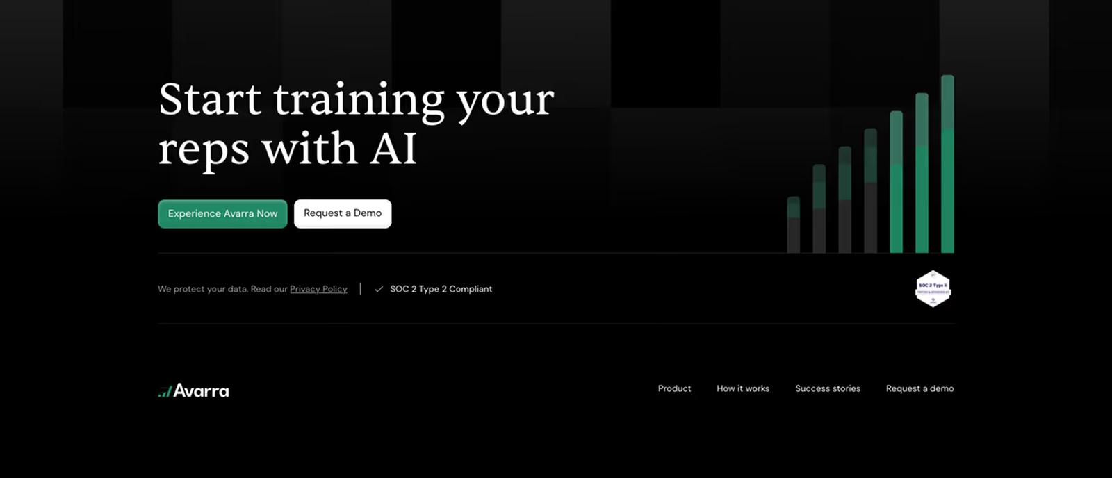 Website footer example #3: Avarra.ai