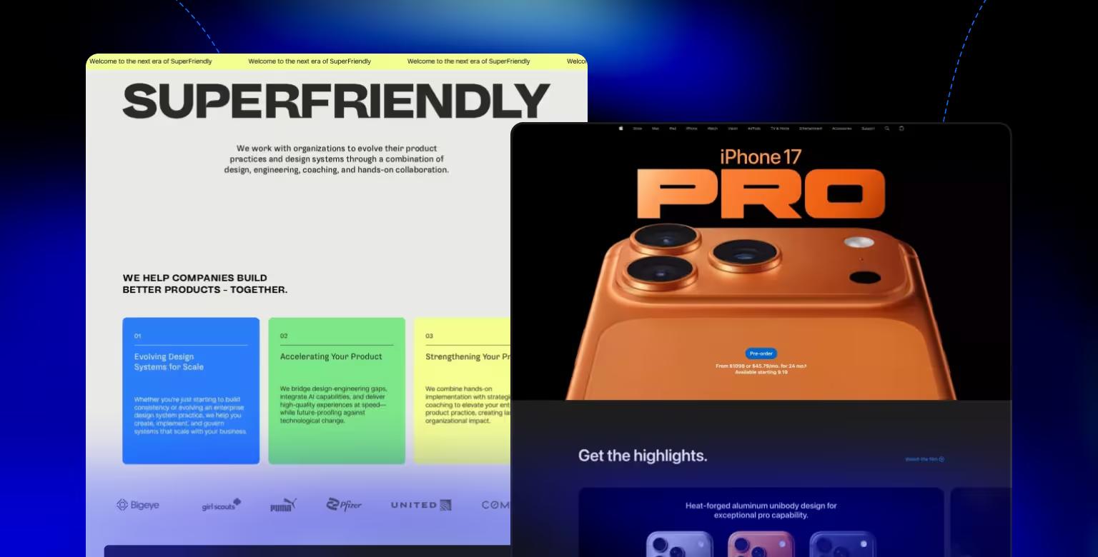 iPhone and Superfriendly Landing Page Examples