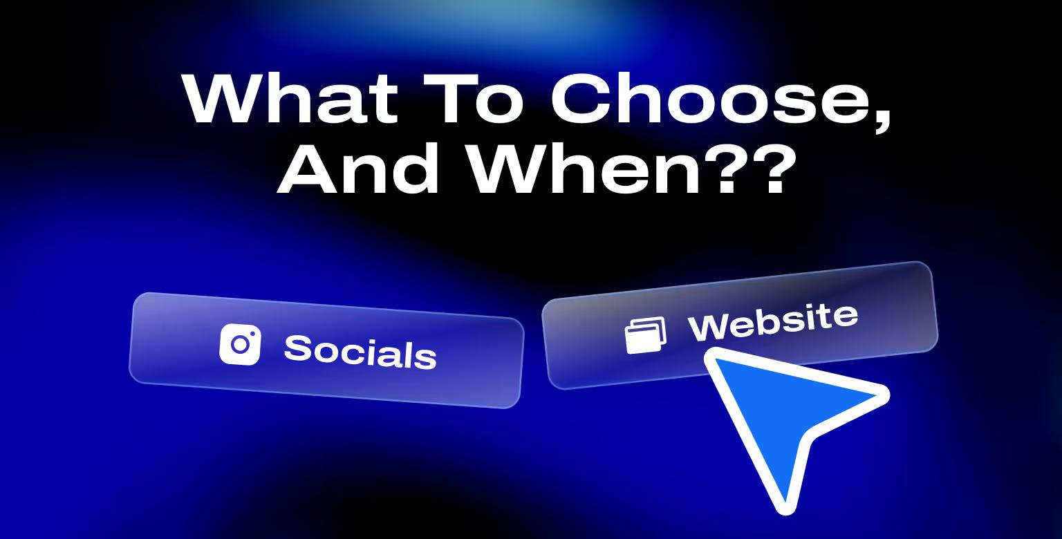 First choice between Website and Social Media