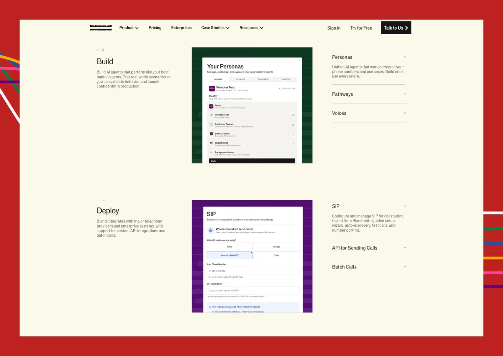 Bland AI: A High-Speed Revamp That Drove 35% More Traffic Post-Series B project screenshot 4