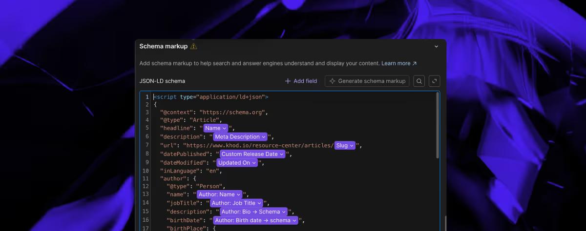 Webflow Schema Markup Generator