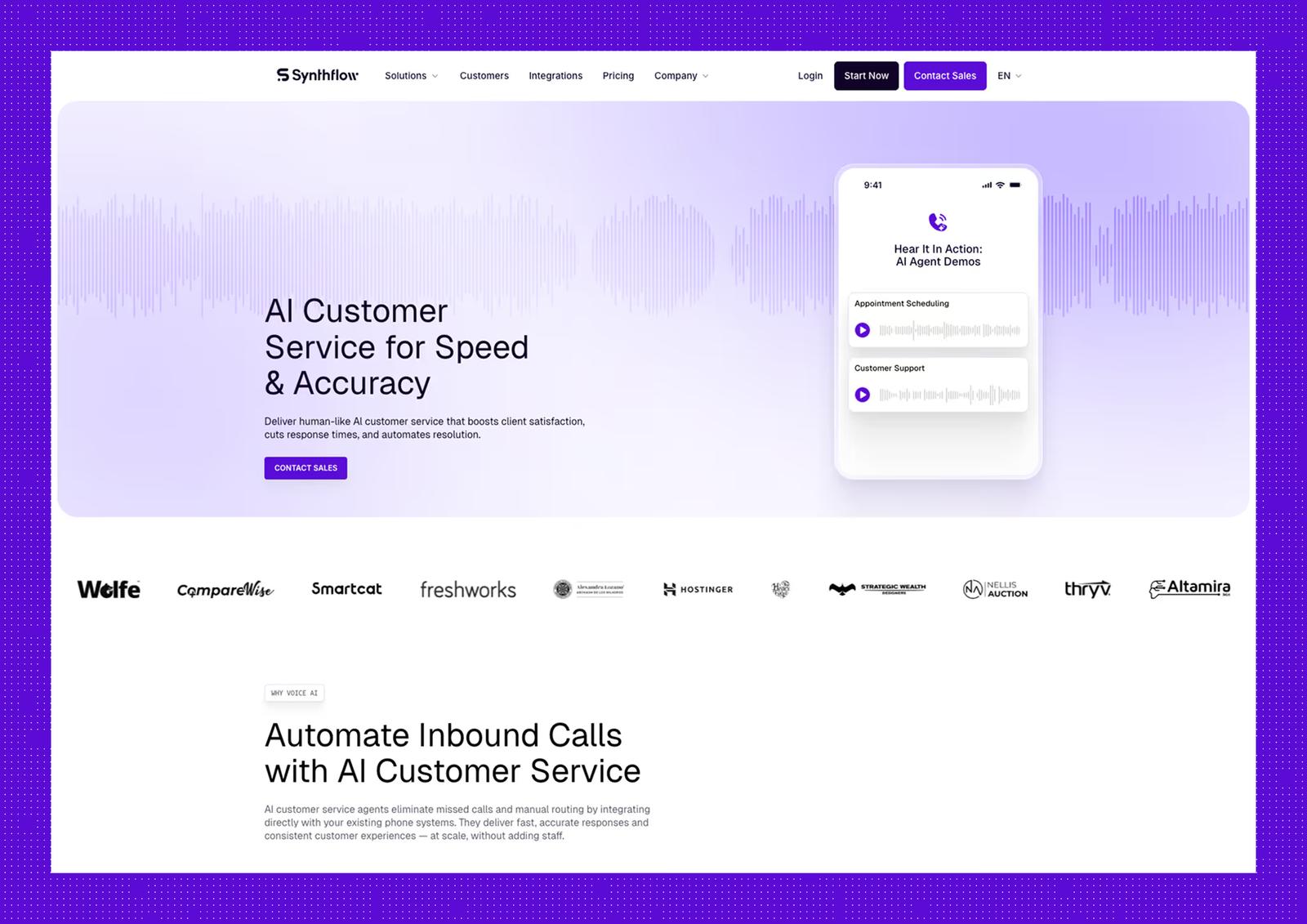 Synthflow AI: Turning $20M Raise Into a Scalable Web Presence project screenshot 8