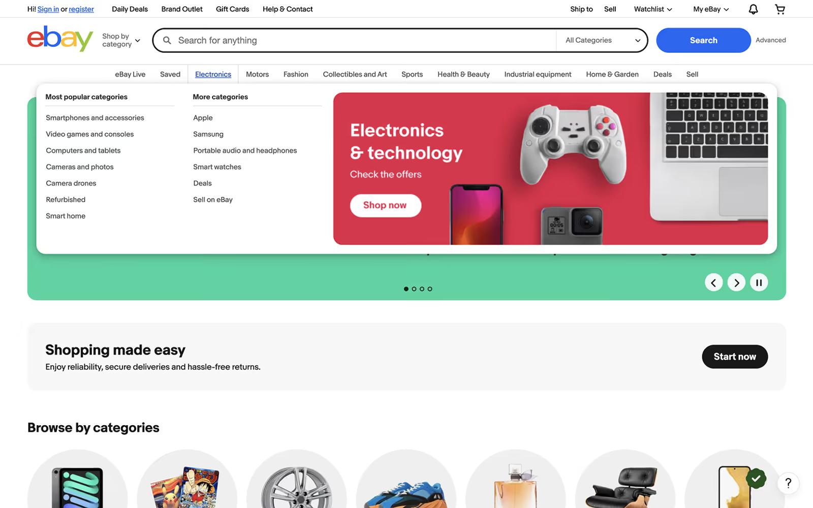 ebay Meganav Menu Example