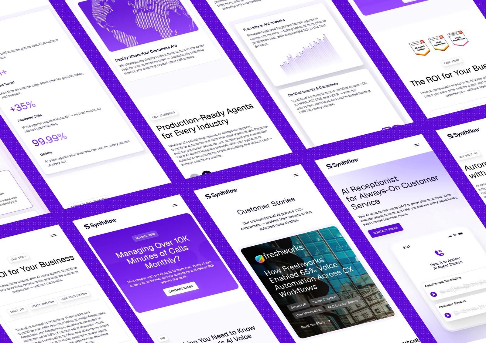 Synthflow AI: Turning $20M Raise Into a Scalable Web Presence project screenshot 2