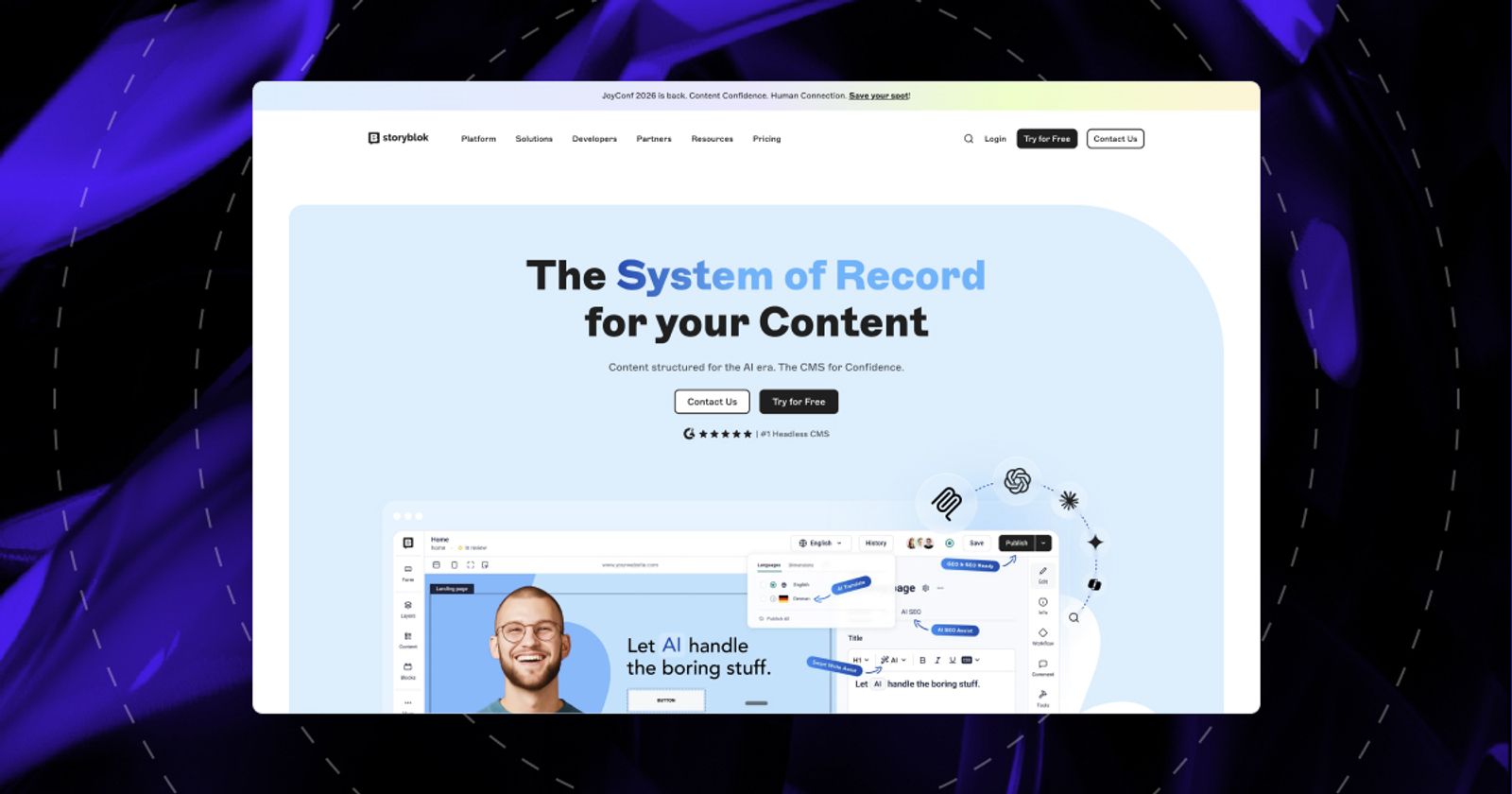 Storyblok CMS with Next.js: the visual editor for building pages from blocks