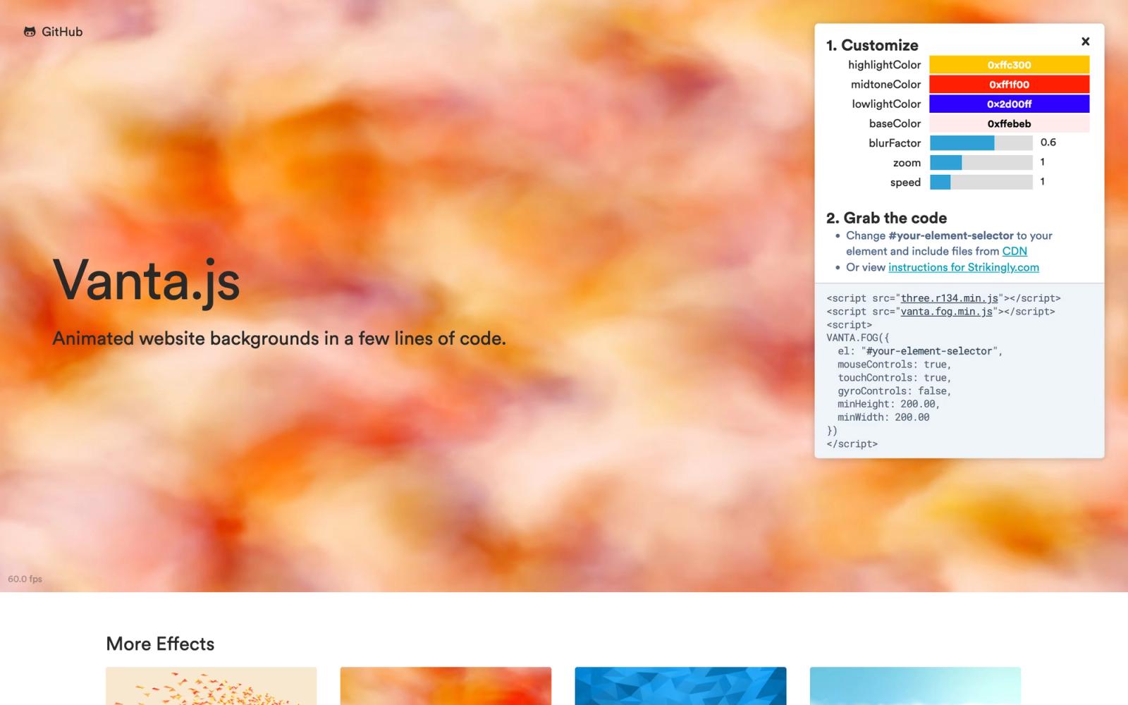 Vanta Fog Interactive Background in Webflow 