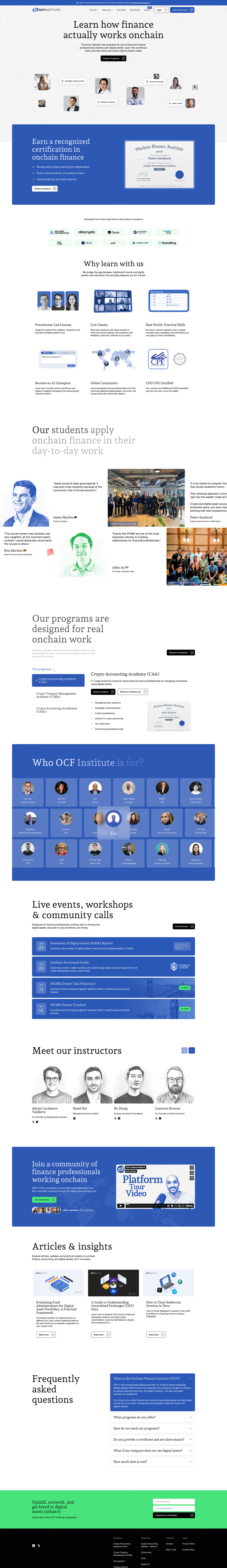 On-Chain Finance Institute: Splitting the Brand Without Losing the Traffic Case Study