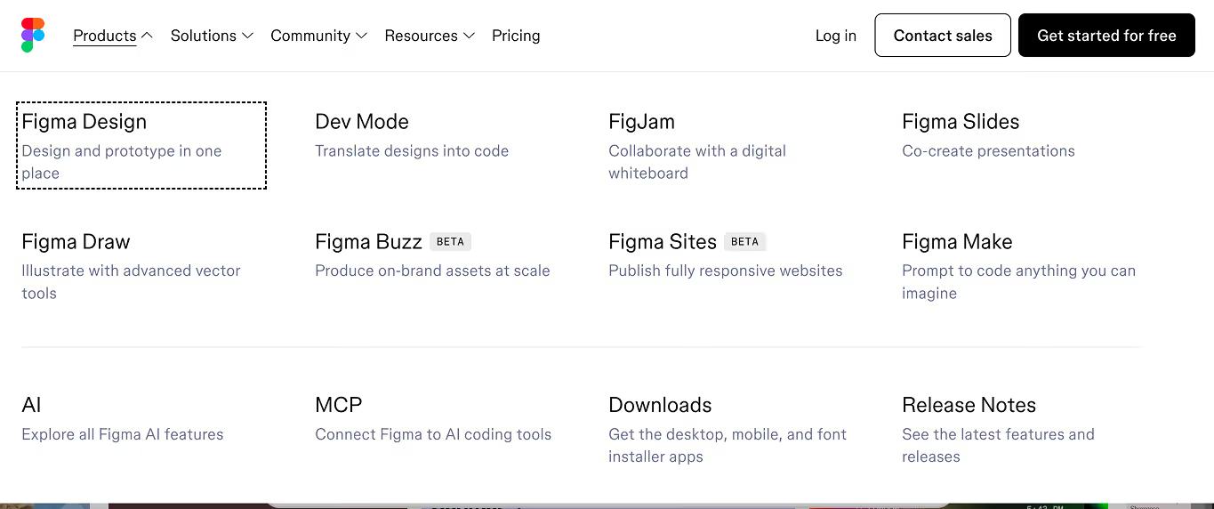Figma Meganav Menu Example
