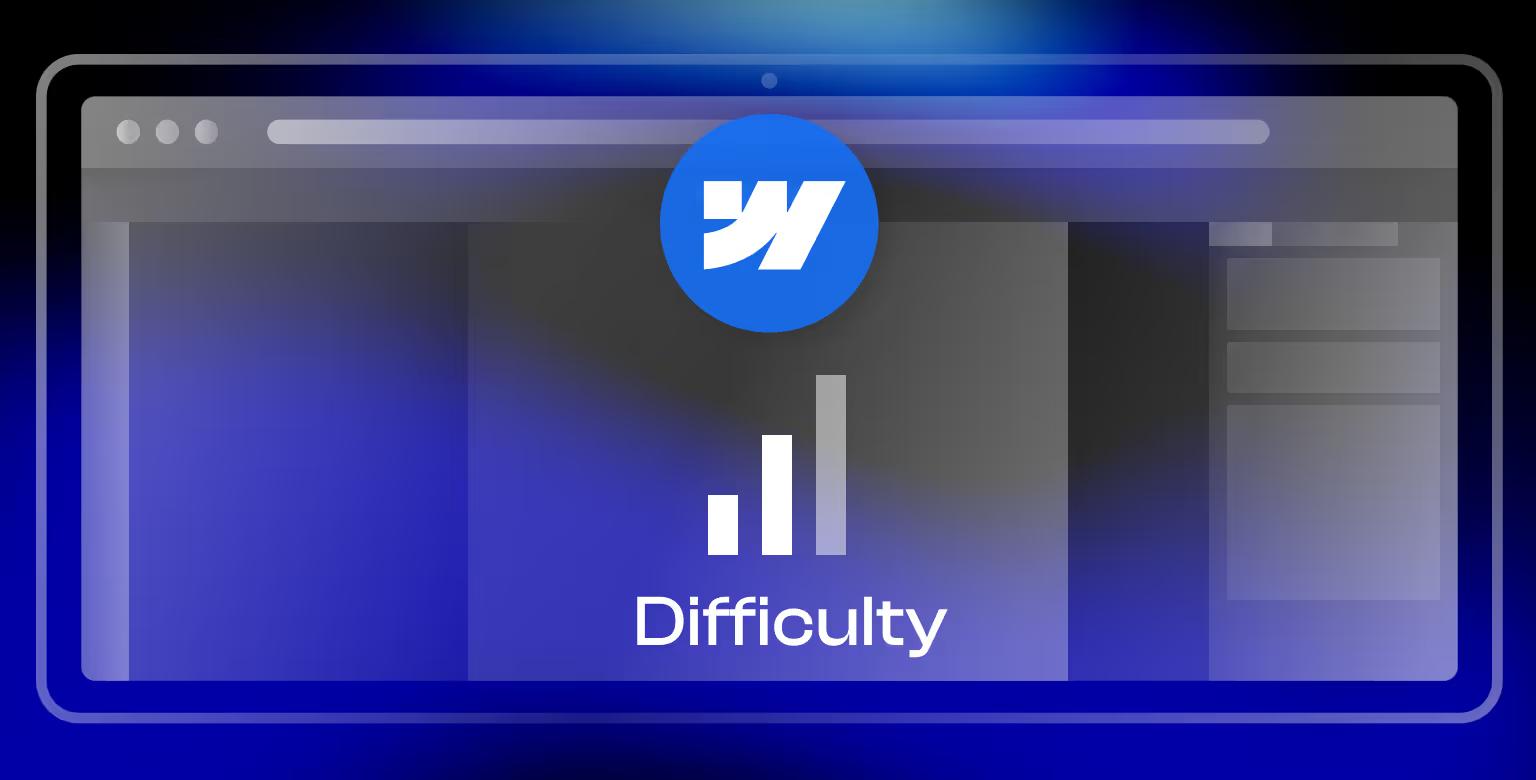 Webflow build-difficulty overview in a comparison with Shopify