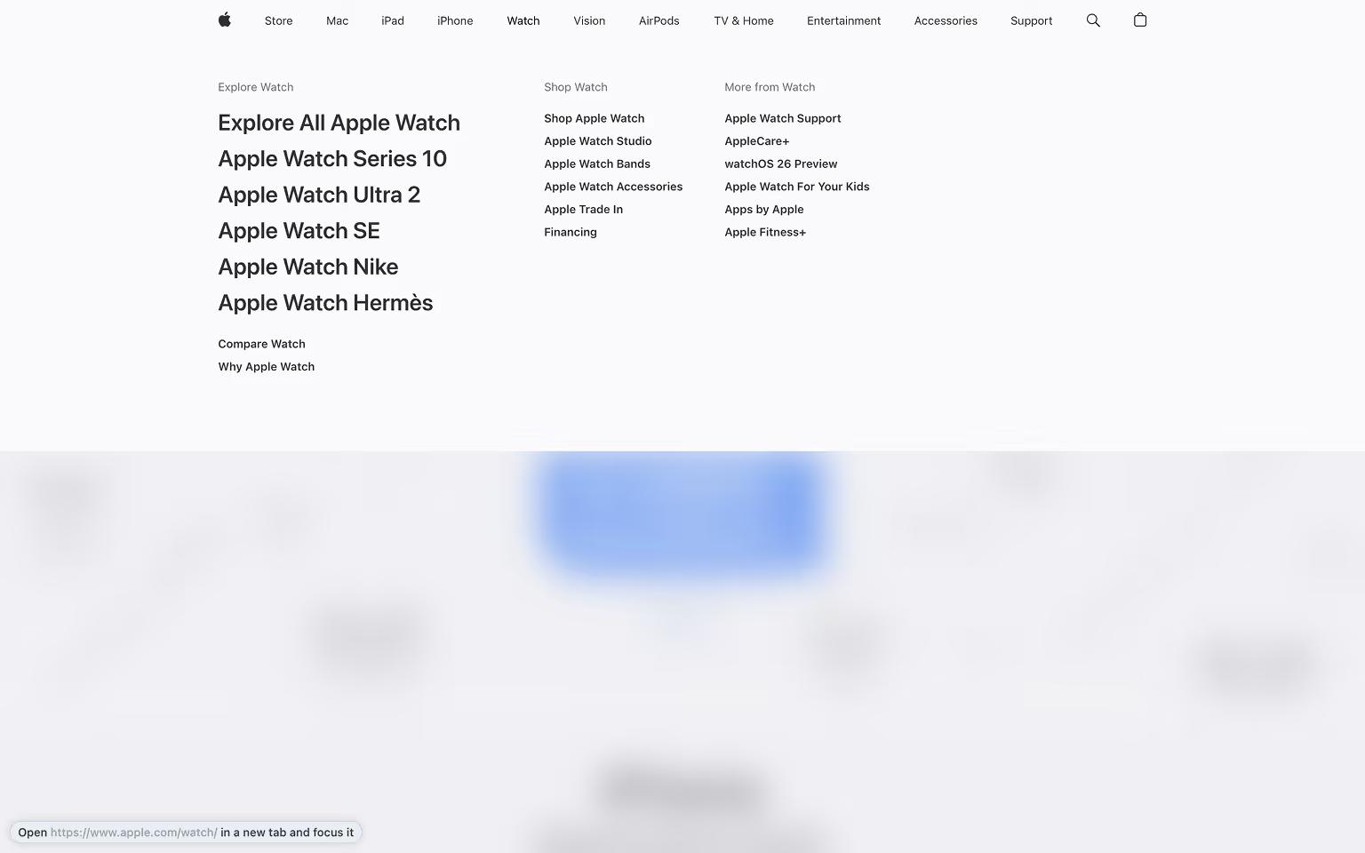 Apple Meganav Menu Example