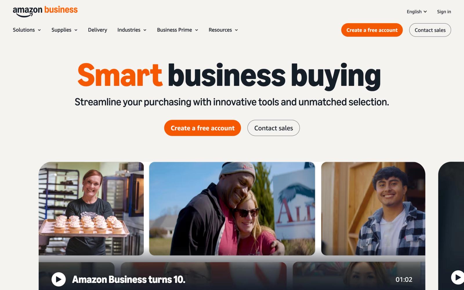 B2B website example #16: Amazon Business