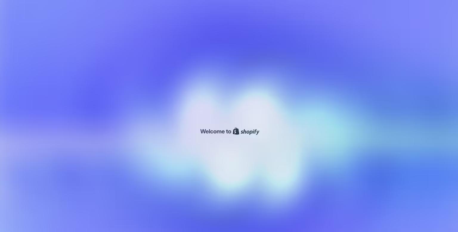 Shopify welcome and onboarding screen