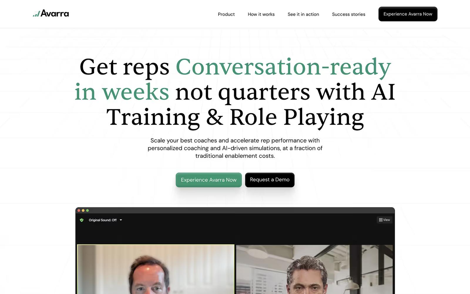 Avarra.ai: Minimalism web design trend in action