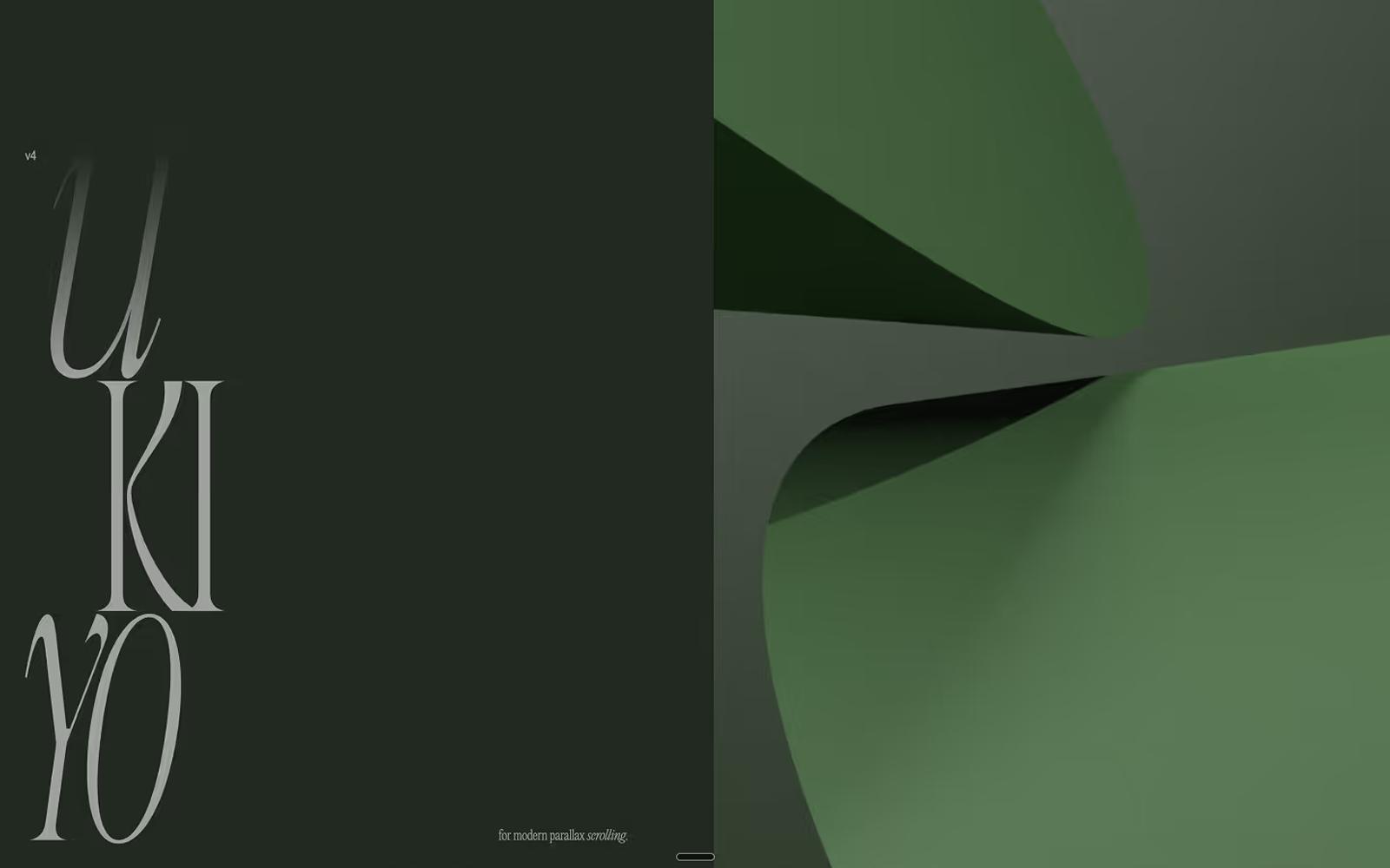 UkiyoJS Website for smooth parallax effects