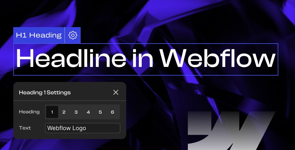 Editing the Heading tag in Webflow