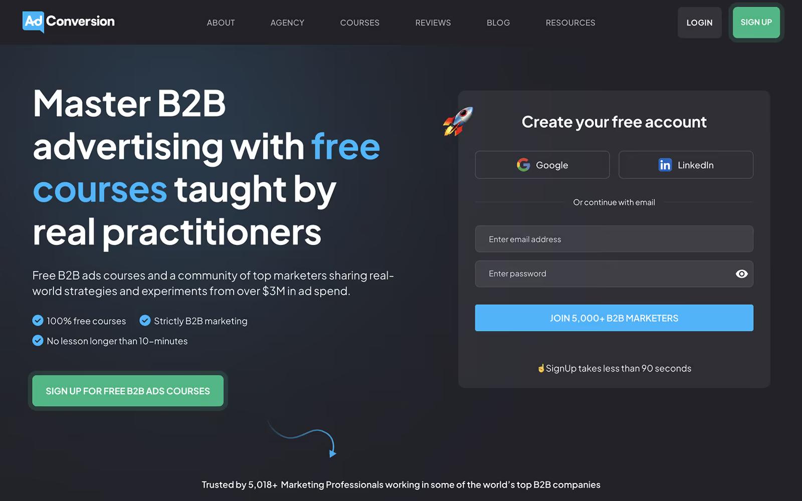 Wized Website Example: AdConversion Academy