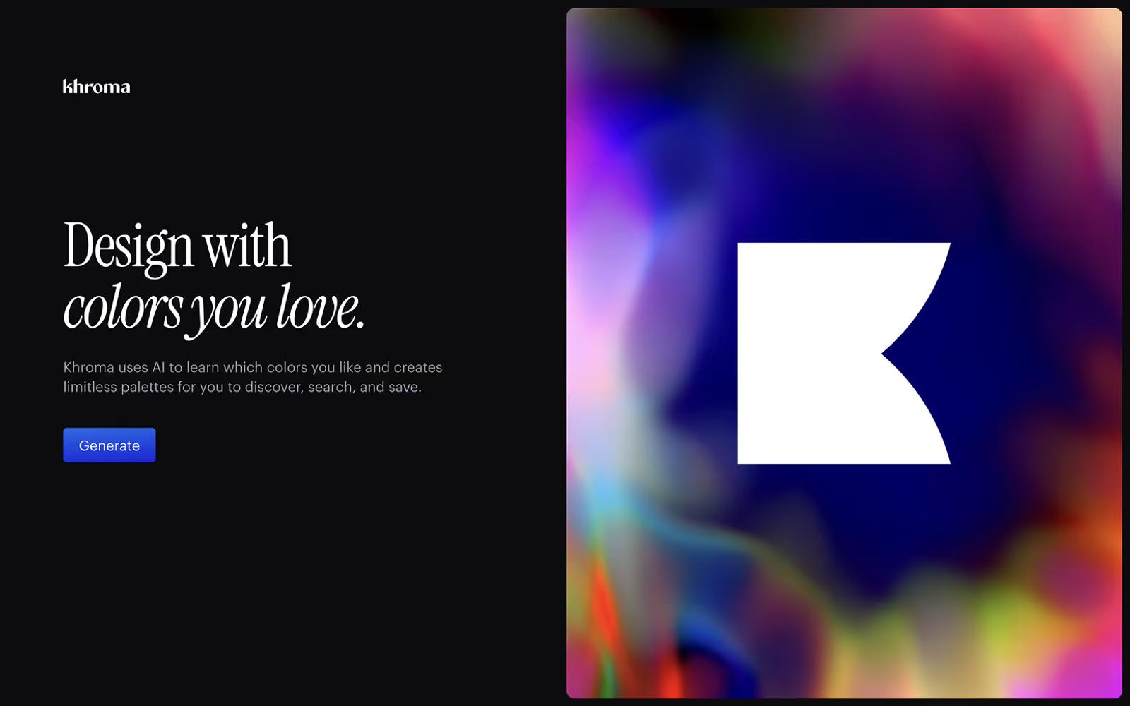 AI Website Example 18: Khroma.co