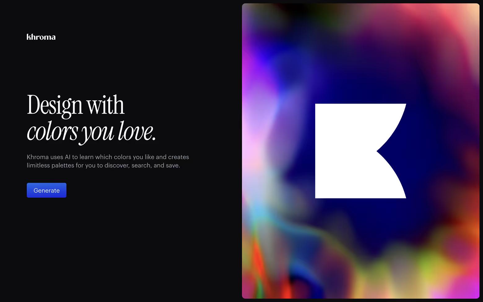 AI Website Example 18: Khroma.co
