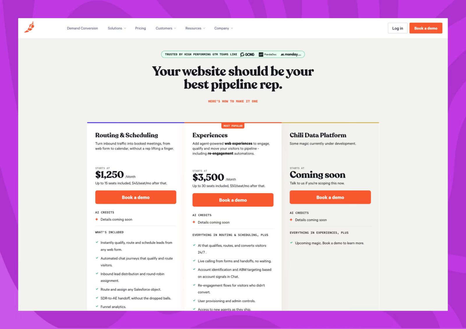 Chili Piper: Repositioning & Solving a $65K/Year Webflow Enterprise Problem project screenshot 4