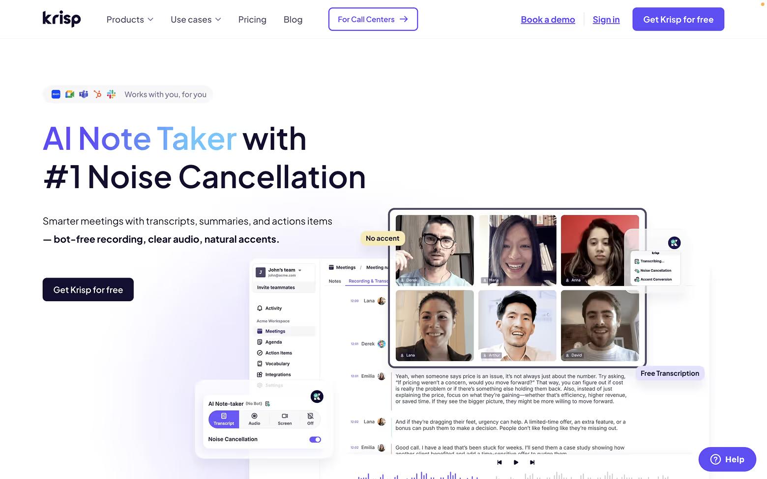 AI Website Example 6: Krisp.ai