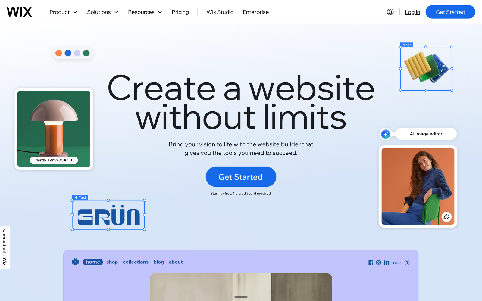 Wix is a Squarespace alternative