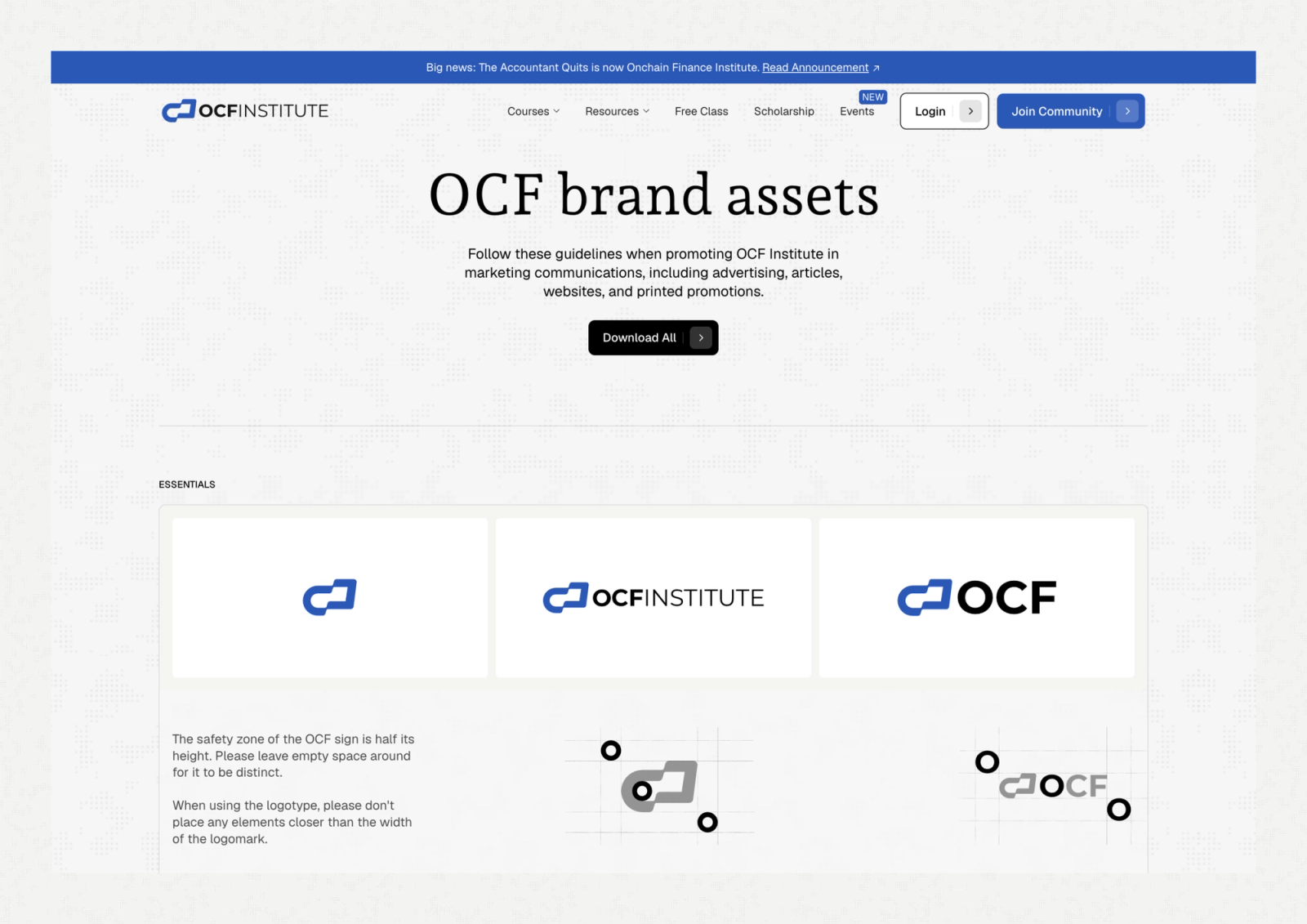 On-Chain Finance Institute: Splitting the Brand Without Losing the Traffic project screenshot 8