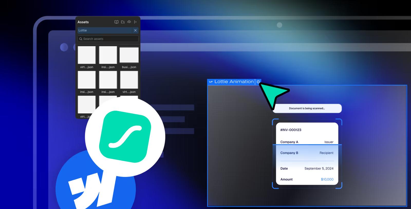 Webflow's Lottie Integration capabilities